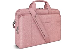 DOMISO 15,6 Pulgada Maletin Ordenador Portatil Funda Bolsa portatil Impermeable para 15.6" ASUS ZenBook Chromebook 15/HP Pavilion 15 Envy 15/Lenovo Ideapad ThinkPad/Dell Inspiron,Rosado
