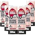 Original Source Vanilla Milk and Raspberry Shower Gel, 100 Percent Natural Fragrance, Vegan, Cruelty Free, Paraben Free, Bulk Buy, Pack of 6 x 500 ml