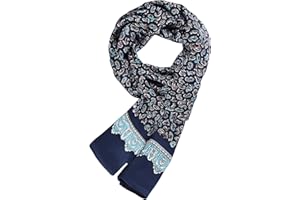 WANYING Nobile Seta Sciarpa per Uomo 100% Seta 11 Momme Sciarpa Doppio Strato per Primavera Estate Autunno Casual Business 155x26cm