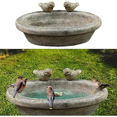 BESPORTBLE Vogeltränke Aus Holz – Schmetterlingsform, Für Garten & Balkon, Rustikale Wasserschale
