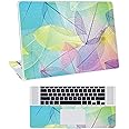 Inkykart Floral D28 Top+Wrist Pad Vinyl Laptop Skin/Sticker/Cover for 14 Inches Laptops Laminated-Removable-HD Quality Compatible for Hp-Dell-Sony-Lenovo-Asus etc.(13.8x9.6 Inches)