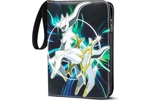 HERRITOZL Trading Card Binder, Card Binder with 50 Removable Sleeves Fits 400 Cards, Portable Zipper Card Holder Suitable for Game Card Collection and Photo Storage Gift for Boys and Girls