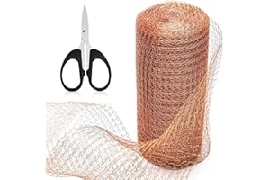 GUOSIYAO Filet Anti Limaces Et Escargots Couche Double Filet En Cuivre 12,7cm x 6m Filet Cuivre Anti Limace Avec Des Ciseaux Maille De Cuivre Pour La Maison Jardin Lutte Antiparasitaire Rongeur (127mm x 6m)