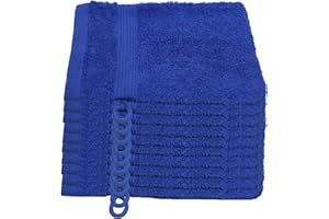 ‎JULIE JULSEN Julie Julsen 10er Pack Waschhandschuhe Chemikalien-Frei 600g/m² Royalblau 15 x 21 cm 100% Baumwolle - Oeko TEX Std 100 Zertifizierung - Weich und Saugstark - Waschmaschinenfest