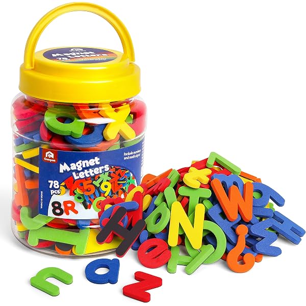 48 Lettres Magnétiques Alphabet - Majuscules Et Minuscules - Apprentissage Enfants 2-9 Ans