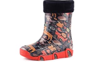 Ladeheid Bottes de Pluie Chaussure Enfant Fille Garçon Swk