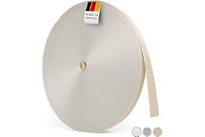 BAUHELD® Cinghia per tapparelle, 50 m, 14 mm, 18 mm, 20 mm, 23 mm, prodotta in Germania, adatta per tapparelle su porte e finestre, beige, marrone
