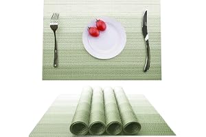 Tvättbara amerikanska bordstabletter set med 4 frukostunderlägg tvättbar polyester bomull vattentät rektangulär värme för bor