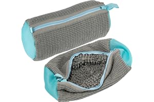Produktabbildung: NESTIP Schuhwaschbeutel Waschmaschine 2 Stück 39x19cm Grau Anti-Verformung | Sneaker Wäschenetz, 360° Reinigun