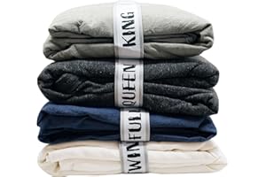 ECOHomes Bed Sheet Organizer and Storage Size Label Bands | Bed Sheets Set Organizers for Linen Closet Organization - Elastic Bedding Band Labels for Organizing Bedsheet (King 4PCs Pack | White)