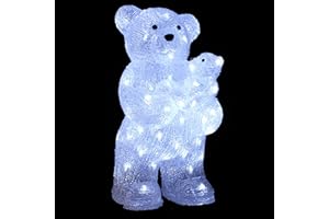 FEERIC LIGHTS & CHRISTMAS - Ours et Ourson Lumineux extérieur h44cm 56 LED + transfo