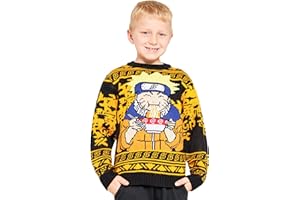 Naruto Pull de Noel Christmas Jumper Tricot Sweat Noel Enfant Sweat Enfant Ado Garcon 9-16 Ans
