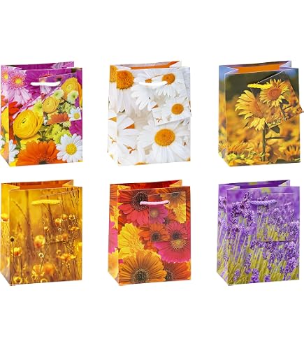 Sacchetti regalo in carta naturale fatti a mano con veri fiori di rosa - Italia