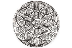 styleBREAKER Magnetic Jewellery Pendant Rhinestone with Celtic Knot Ornament Pattern for Scarves, Shawls or Ponchos, Brooch, Ladies 05050038