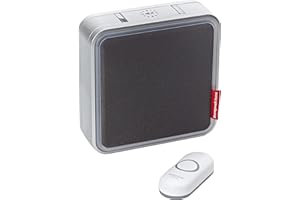 Honeywell Home, Campanello wireless DC917NG Serie 9, MP3, con luce alogena, 200 metri, colore: grigio