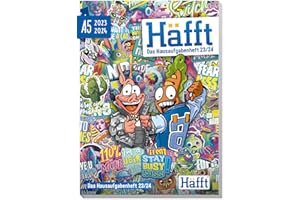 ‎HÄFFT Häfft Original - Das Hausaufgabenheft 2023/2024 A5 [Stickermania] ultimativer Schülerkalender, Schülerplaner | nachhaltig & klimaneutral