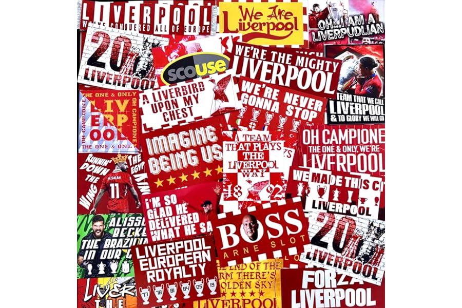 100 x Stickers for Liverpool Fans - Inspired by LFC Ultras Kop Scarf Flags Banners