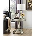Roundhill Furniture Rene Contemporary Wood Pedestal Side Table, Champagne