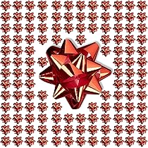 1000 Fiocchetti Autoadesivi Relaxdays - Stelle Decorative 5cm Per Pacchetti Regalo - Foto 2