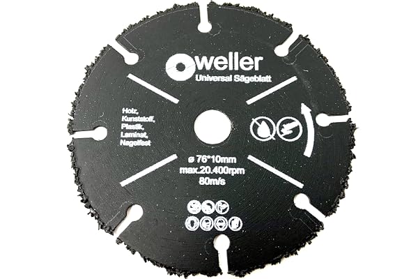 Verktyg | Universal sågblad för trä laminat plast 76 x 10 mm för batteri vinkelslip 10,8 12 V kapskiva