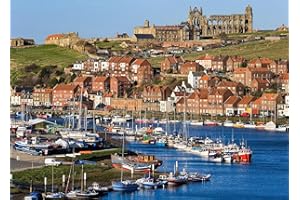 DKIJOYS Whitby Jigsaw Puzzles for Adults 1000 Jigsaws Whitby Abbey Ruins 1000 Piece Jigsaw Puzzles for Adults Gifts