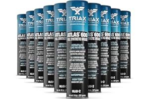 TRIAX Atlas 600 Grasa sintética de alta temperatura hasta 232° C, cojinetes de ruedas, rendimiento ultra alto, para trabajo pesado, prácticamente impermeable (marino), alta adhesión, alto Índice EP.