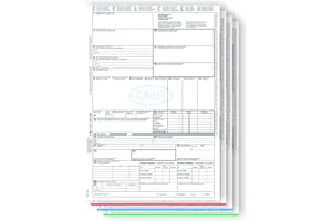 EBS VERSAND 100 x CMR Frachtbrief 4-teilig für Laser- und Inkjetdrucker, Einzelblätter DIN A4 lose im Wechsel/für internationalen Güterverkehr
