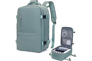 Xkdoai Bagage Cabine 40x20x25 pour Ryanair, Sac a Dos Sac de Voyage Cabine Avion Imperméable Valise Cabine Carry on Luggage Homme Femme Travel Backpack Taille des Cabines 10L Vert