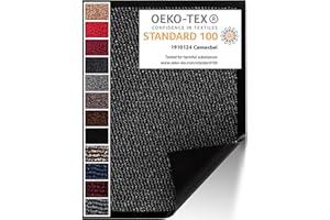 Carpet Diem Fußmatte 90x150 cm in Anthrazit - Schwarz | Schmutzfangmatte innen für sauberen Eingangsbereich | rutschfest & pflegeleicht | Verschiedene Größen & tolle Farben