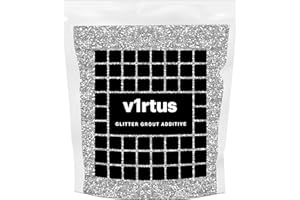 V1RTUS Paillettes pour joints de carrelage argentées additif pour joints de salle de bain Sparkly Hemway 100 g/3,5 oz