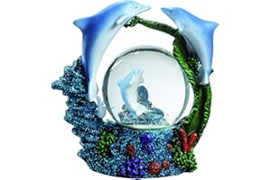 Impexit Schneekugel Delfin aus Kunstharz, 8,7 / 4,5 / 8,5 cm