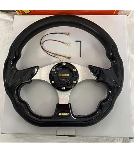 MOMO RACE 35φ Momo RCE35BK1B Race 350 mm Leather Steering Wheel : Amazon