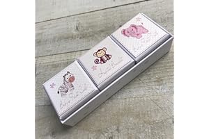 White Cotton Cards 3-in-1 Baby's First Tooth/Curl/Hospital Bracelet Box (Pink)