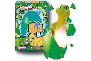 Hatch 'N' Grow - Crocodile de Deluxebase. Oeuf 11 cm à Faire éclore & Grandir avec Jouet Crocodile. Magique, placez ce Jouet dans l'eau pour Le Voir se tranformer, pour Les Filles et Les garçons