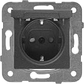 Viko Novella Black Cover Grounded Socket Mechanism+Button Cover Quick Connect Anti-Collision Child Protected