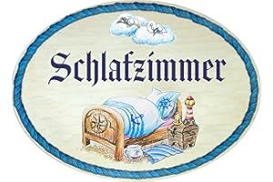 Kaltner Präsente Idea de regalo – Decoración de madera para puerta con diseño antiguo, diseño de dormitorio (18 x 13 cm)