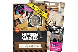 Hidden Games dossiers criminels - Le Roy est Mort - Française - Jeu de scène de Crime réaliste et passionnant, Escape Room coopératif