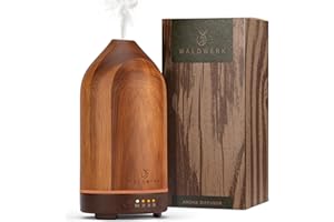 ‎WALDWERK WALDWERK Diffuser (100ml) Aus Edlem Akazienholz - Aroma für Ein Angenehmes Raumklima - für Ätherische Öle - Duftöl - Duftlampe für Aromatherapie - Luftbefeuchter