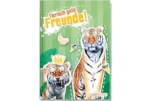 ‎HÄFFT Häfft® Lernfreunde Freundebuch Schule A5 "Tiger" Hardcover Poesiealbum, witzig und liebevoll gestaltet - nachhaltig & klimafreundlich