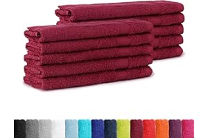 SMARTSF Wasserbetten-Markenshop Supertoll ręcznik dla gości, 30 x 50 cm, 100% bawełna, bordowy, 10 szt. Gästetücher (30 x 50 cm)