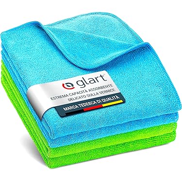 Set 2 Panni Microfibra Per Vetri Auto - 40x40 Cm, Senza Pelucchi, Per Parabrezza E Finestrini - Foto 8