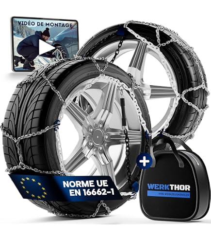 Chaîne De Neige Pour Échelle De Tracteur - Acier Manganèse - Compatible Pneus 18x6.50-8, Jante 8 Pouces - Kit 2 Pièces