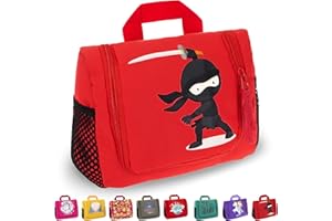 GRINSEZWERGE Trousse de Toilette pour Enfant à Suspendre, Sac de Voyage, Trousse de Maquillage, Accessoire de Voyage