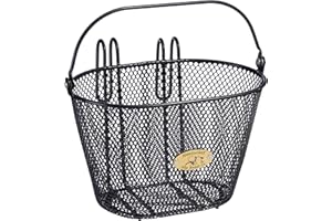Nantucket Bike Basket Co. Surfside Child Wire Basket, Charcoal Gray, Cestino per Bicicletta Unisex-Adulto, Grigio Antracite, 9.8 x 6.8 x 6.3''