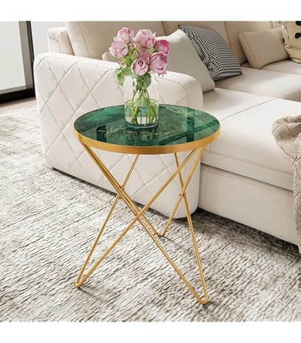Kare Coffee Table Flower Meadow Gold Diameter 80 cm : Amazon.de