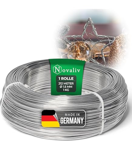 VynyQoo Filo Di Alluminio Modellabile 2mm - Bobina Da 33m Argento Per Fai-Da-Te E Gioielli - Foto 8