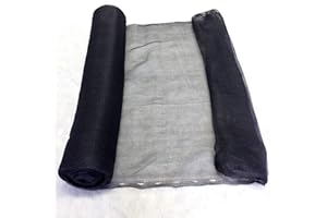 Yuzet 1m x 50m Black Debris Scaffold Garden Netting/Windbreak Shade, Crop Protection, Allotments Screen, Mesh Sheet, Anti Bird Net