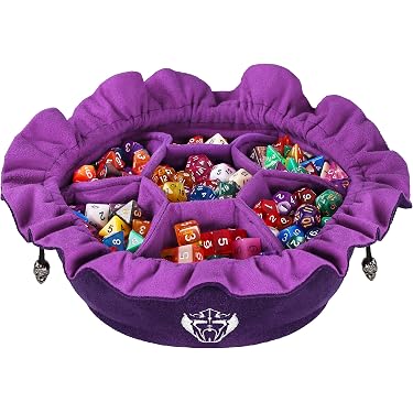 Abaodam Würfeltasche – Faltbare Aufbewahrungstasche Für Würfel & Spielperlen, PU-Leder, 31x25,5 Cm