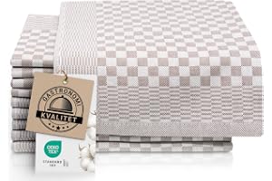 ZOLLNER Set med 10 kökshanddukar, bomull, ca 46 x 70 cm, 220 g/m²