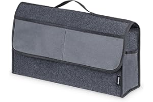 FiNeWaY Universal Car Boot Organiser Storage Bag with Secure Fastening - Holds Tools Breakdown Emergency Travel Tidy Van Caravan (LARGE)